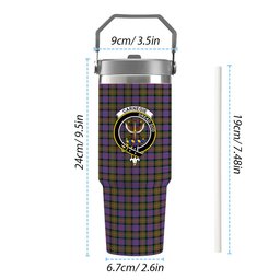 ScotsTee Shop Scottish Carnegie Ancient Crest Tartan Flip Straw Tumbler 20oz 30oz