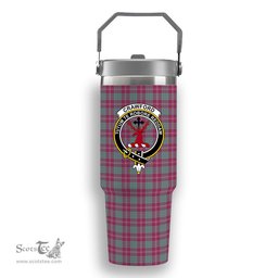 ScotsTee Shop Scottish Crawford Ancient Crest Tartan Flip Straw Tumbler 20oz 30oz