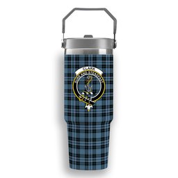 ScotsTee Shop Scottish Clark (Clergy) Ancient Clan Crest Tartan Flip Straw Tumbler 20oz 30oz