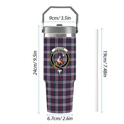 ScotsTee Shop Scottish Cooper Dress Dalgliesh 1 Crest Tartan Flip Straw Tumbler 20oz 30oz