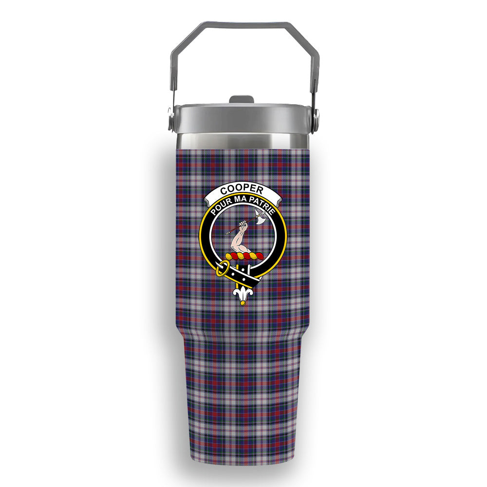 ScotsTee Shop Scottish Cooper Dress Dalgliesh 1 Crest Tartan Flip Straw Tumbler 20oz 30oz