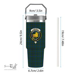 ScotsTee Shop Scottish Campbell of Argyll 02 Crest Tartan Flip Straw Tumbler 20oz 30oz