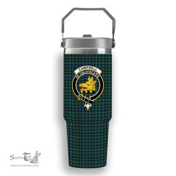 ScotsTee Shop Scottish Campbell of Argyll 02 Crest Tartan Flip Straw Tumbler 20oz 30oz