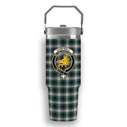 ScotsTee Shop Scottish Campbell Dress Modern Crest Tartan Flip Straw Tumbler 20oz 30oz