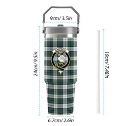 ScotsTee Shop Scottish Campbell of Cawdor Dress Ancient Crest Tartan Flip Straw Tumbler 20oz 30oz