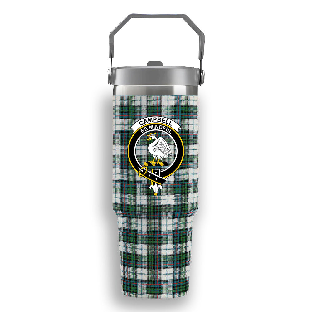 ScotsTee Shop Scottish Campbell of Cawdor Dress Ancient Crest Tartan Flip Straw Tumbler 20oz 30oz