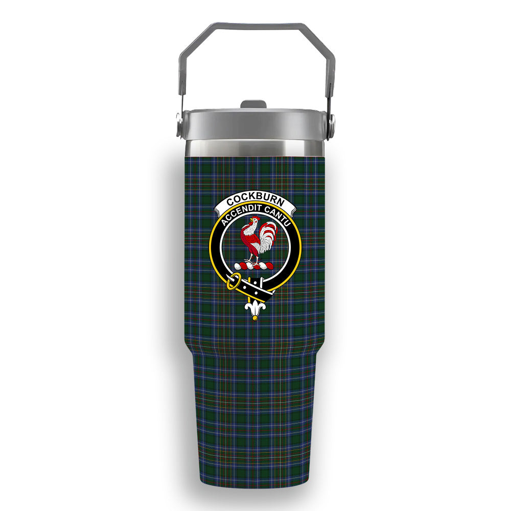 ScotsTee Shop Scottish Cockburn 2 Crest Tartan Flip Straw Tumbler 20oz 30oz