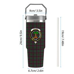 ScotsTee Shop Scottish Crosbie Crest Tartan Flip Straw Tumbler 20oz 30oz