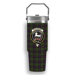 ScotsTee Shop Scottish Cochrane Crest Tartan Flip Straw Tumbler 20oz 30oz