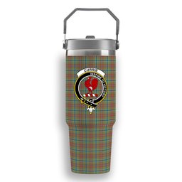 ScotsTee Shop Scottish Currie of Arran Ancient Clan Crest Tartan Flip Straw Tumbler 20oz 30oz