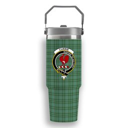 ScotsTee Shop Scottish Currie Ancient Crest Tartan Flip Straw Tumbler 20oz 30oz