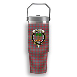 ScotsTee Shop Scottish Christie (London) Crest Tartan Flip Straw Tumbler 20oz 30oz