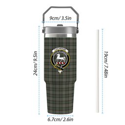 ScotsTee Shop Scottish Cochrane Hunting (1) Crest Tartan Flip Straw Tumbler 20oz 30oz