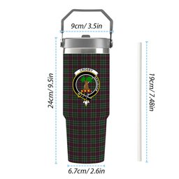 ScotsTee Shop Scottish Crosby Crest Tartan Flip Straw Tumbler 20oz 30oz
