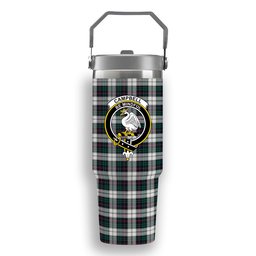 ScotsTee Shop Scottish Campbell of Cawdor Dress Modern Crest Tartan Flip Straw Tumbler 20oz 30oz