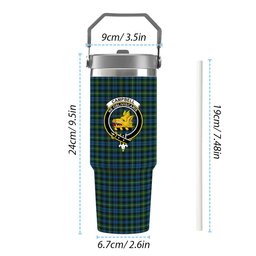 ScotsTee Shop Scottish Campbell of Argyll no guards Crest Tartan Flip Straw Tumbler 20oz 30oz