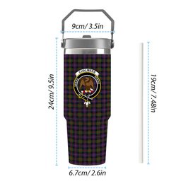 ScotsTee Shop Scottish Chalmers Crest Tartan Flip Straw Tumbler 20oz 30oz