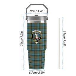 ScotsTee Shop Scottish Cathcart SC Crest Tartan Flip Straw Tumbler 20oz 30oz