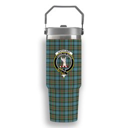 ScotsTee Shop Scottish Cathcart SC Crest Tartan Flip Straw Tumbler 20oz 30oz