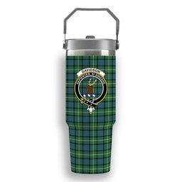 ScotsTee Shop Scottish Davidson of Tulloch Ancient Crest Tartan Flip Straw Tumbler 20oz 30oz