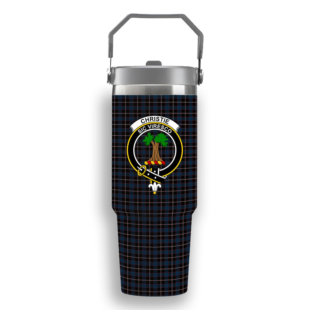 ScotsTee Shop Scottish Christie (2016) Crest Tartan Flip Straw Tumbler 20oz 30oz
