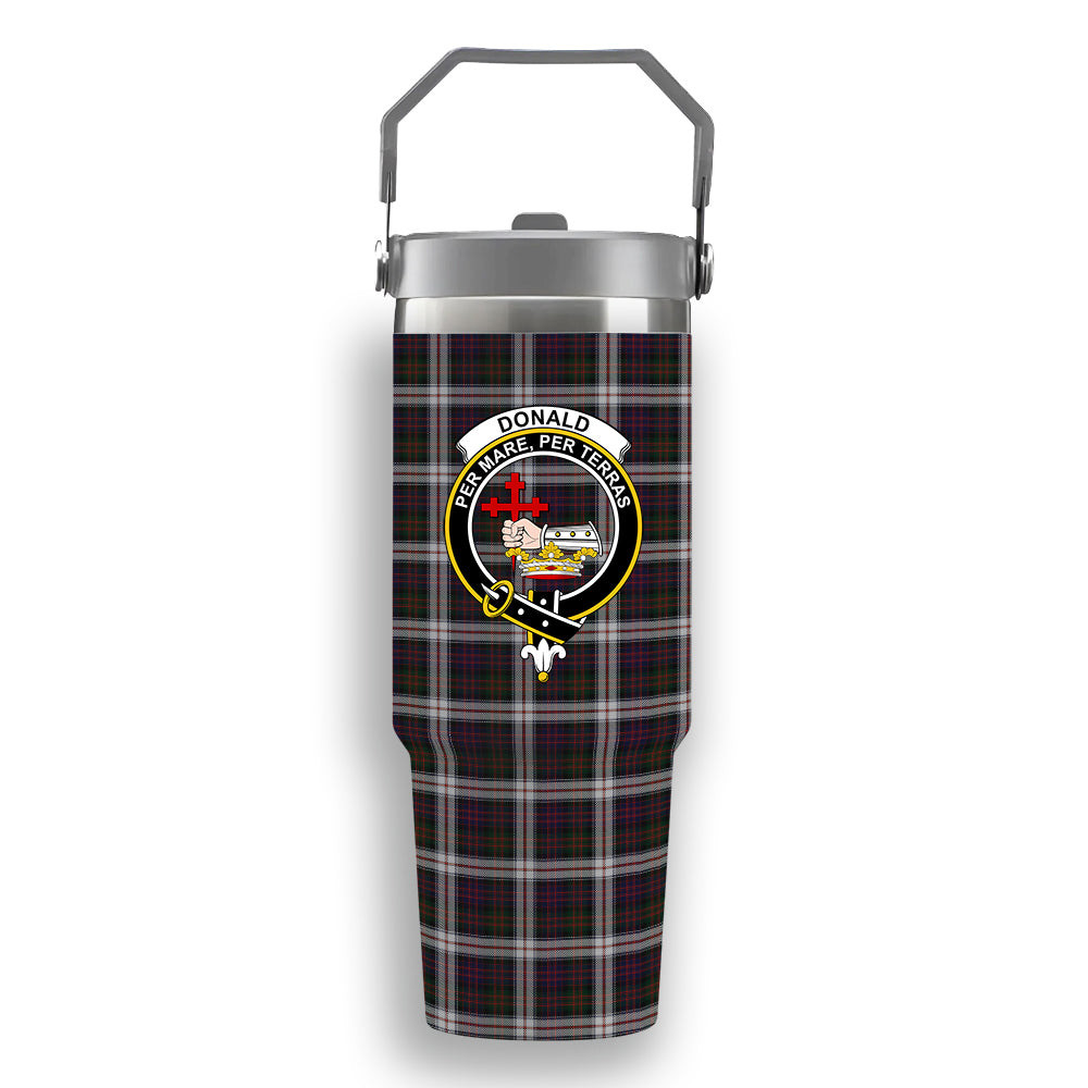 ScotsTee Shop Scottish Donald Dress Crest Tartan Flip Straw Tumbler 20oz 30oz