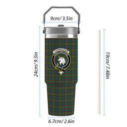 ScotsTee Shop Scottish Cunningham Hunting Ancient Crest Tartan Flip Straw Tumbler 20oz 30oz