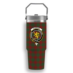 ScotsTee Shop Scottish Cumming 1850 2 Crest Tartan Flip Straw Tumbler 20oz 30oz