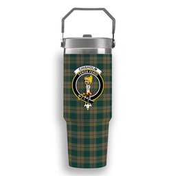 ScotsTee Shop Scottish Chisholm Colonial Crest Tartan Flip Straw Tumbler 20oz 30oz