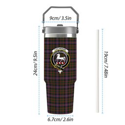 ScotsTee Shop Scottish Cochrane 1974 Crest Tartan Flip Straw Tumbler 20oz 30oz
