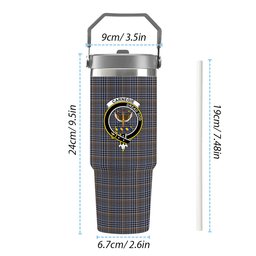 ScotsTee Shop Scottish Carnegie Check Ancient Crest Tartan Flip Straw Tumbler 20oz 30oz
