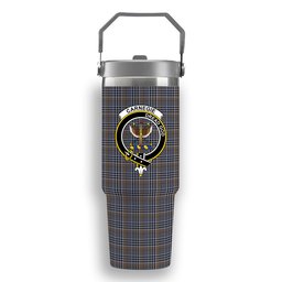 ScotsTee Shop Scottish Carnegie Check Ancient Crest Tartan Flip Straw Tumbler 20oz 30oz