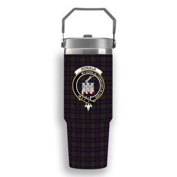 ScotsTee Shop Scottish Donald of Clan Ranald Crest Tartan Flip Straw Tumbler 20oz 30oz