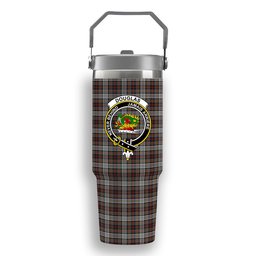 ScotsTee Shop Scottish Douglas Ancient Dress WCWM Crest Tartan Flip Straw Tumbler 20oz 30oz