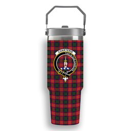 ScotsTee Shop Scottish Charteris Crest Tartan Flip Straw Tumbler 20oz 30oz