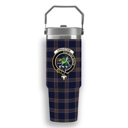 ScotsTee Shop Scottish Crichton Modern Crest Tartan Flip Straw Tumbler 20oz 30oz