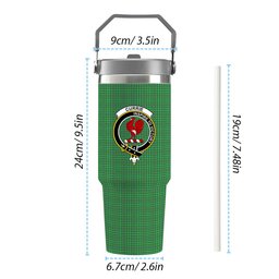 ScotsTee Shop Scottish Currie Crest Tartan Flip Straw Tumbler 20oz 30oz