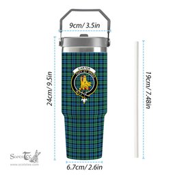 ScotsTee Shop Scottish Carter Crest Tartan Flip Straw Tumbler 20oz 30oz