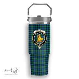 ScotsTee Shop Scottish Carter Crest Tartan Flip Straw Tumbler 20oz 30oz