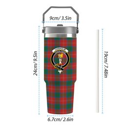 ScotsTee Shop Scottish Chisholm Ancient Crest Tartan Flip Straw Tumbler 20oz 30oz
