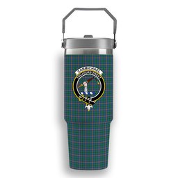 ScotsTee Shop Scottish Carmichael Ancient Crest Tartan Flip Straw Tumbler 20oz 30oz