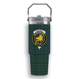 ScotsTee Shop Scottish Campbell of Argyll 1815 Ancient Crest Tartan Flip Straw Tumbler 20oz 30oz