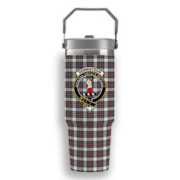 ScotsTee Shop Scottish Dennistoun Crest Tartan Flip Straw Tumbler 20oz 30oz
