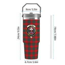 ScotsTee Shop Scottish Cheyne Crest Tartan Flip Straw Tumbler 20oz 30oz