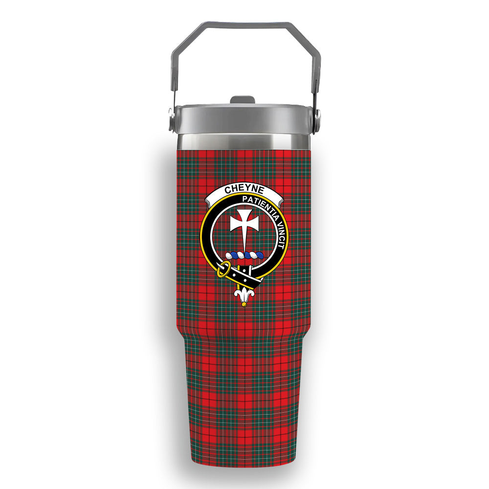 ScotsTee Shop Scottish Cheyne Crest Tartan Flip Straw Tumbler 20oz 30oz