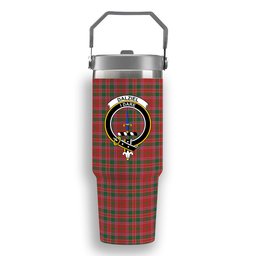 ScotsTee Shop Scottish Dalziel Ancient Crest Tartan Flip Straw Tumbler 20oz 30oz