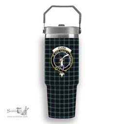 ScotsTee Shop Scottish Clark Raymond Gordon Crest Tartan Flip Straw Tumbler 20oz 30oz