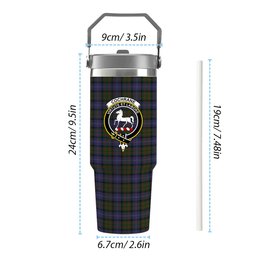 ScotsTee Shop Scottish Cochrane 1984 Crest Tartan Flip Straw Tumbler 20oz 30oz