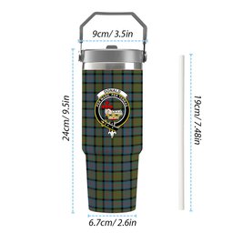 ScotsTee Shop Scottish Donald Ancient Crest Tartan Flip Straw Tumbler 20oz 30oz