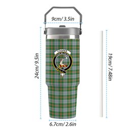 ScotsTee Shop Scottish Cooper Dress Dalgleish 2 Crest Tartan Flip Straw Tumbler 20oz 30oz